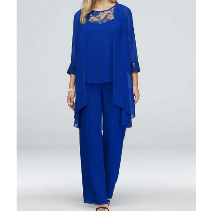 Elegant women's three-piece set, loose fit, perfect for special occasions & parties. Chic and comfortable.