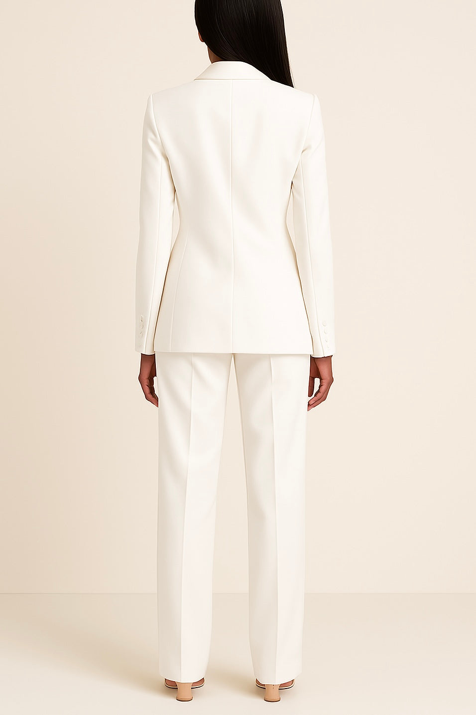 Versatile women's two-piece suit set, a professional outfit with an elegant blazer & trousers, perfect for smart office fashion.
