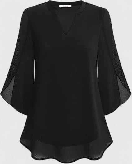 Versatile A-line women's blouse. Chic & comfortable top, perfect for everyday fashion or office wear.