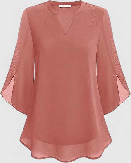 Close-up of elegant women's blouse fabric. Comfortable & versatile top for stylish everyday wear.