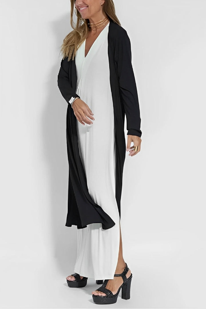 Effortless women's V-neck maxi dress, designed for breezy summer days and elegant, comfortable style.