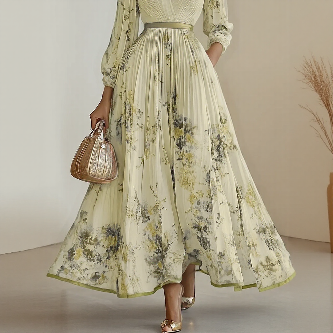 Stylish V-neck midi dress for women, sleeveless, elegant, flowing, great for summer parties.