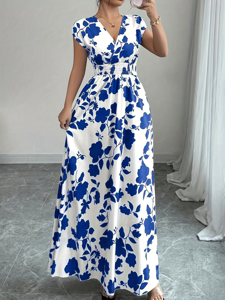 Women's elegant sleeveless V-neck midi dress, perfect for cocktail, summer, or versatile fashion.