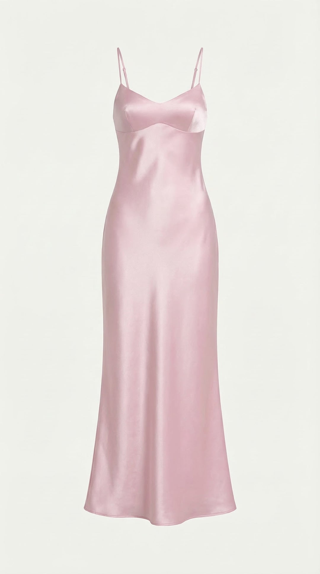 Graceful women's V-neck slip maxi dress, perfect for formal evening and wedding guest attire.