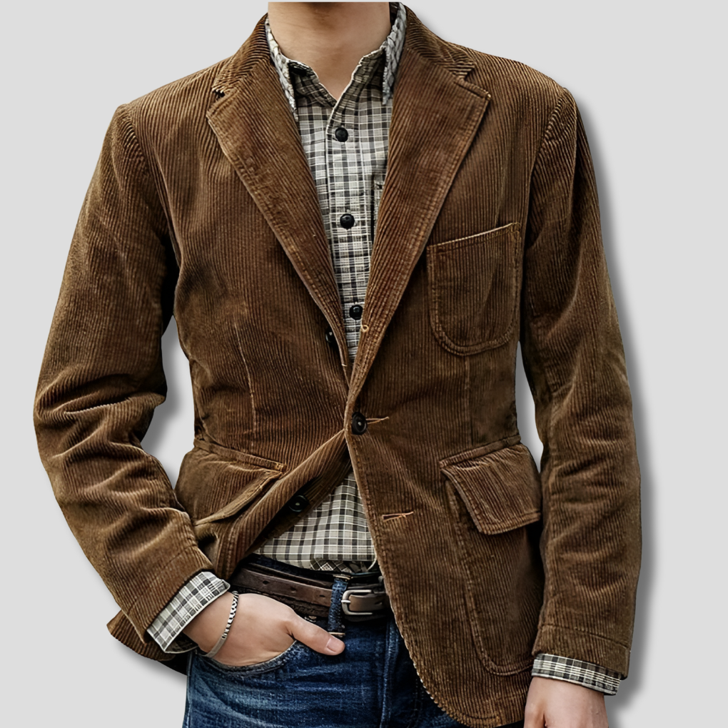 Stylish women's vintage blazer and vest set, offering a complete tailored, elegant, and chic fashion outfit.