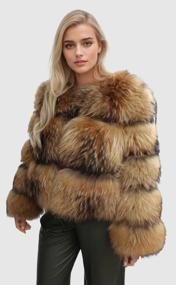 Elegant women's voluminous winter jacket, perfect for stylish cold weather fashion. Warm, chic, and oversized outerwear.