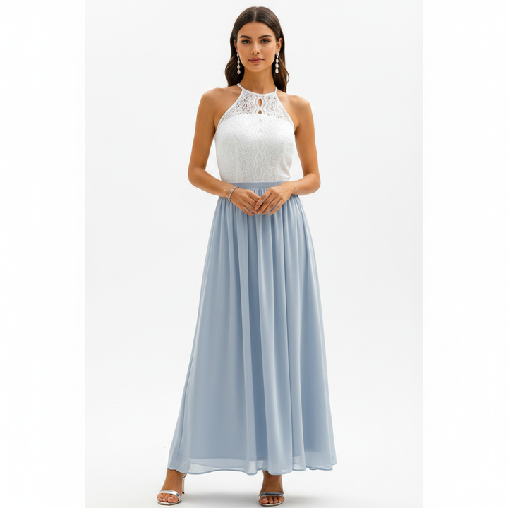 Long, flowy dress designed for women attending formal events