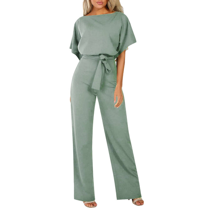 Elegant women's wide-leg jumpsuit, a versatile one-piece perfect for casual spring & summer style.