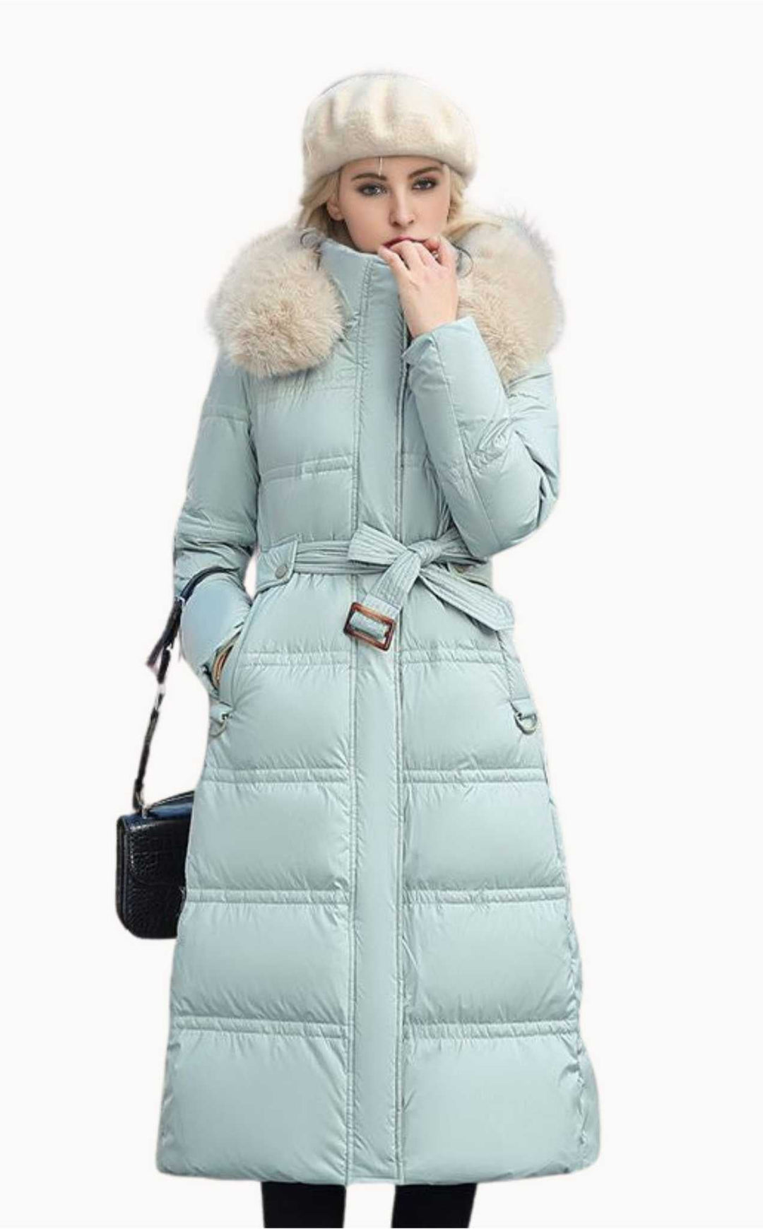Chic women's winter jacket, sleek design, ideal for cold weather.