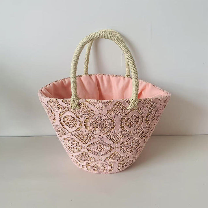 Elegant women's woven handbag, a durable and versatile basket fashion accessory.