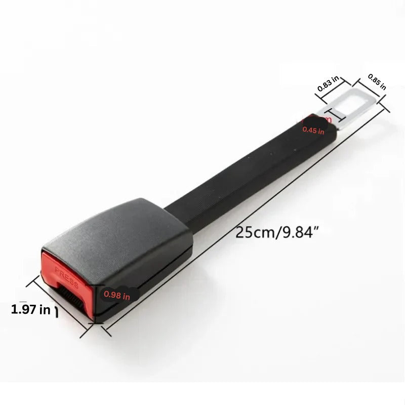 Adjustable car seat belt extender, elevated buckle design simplifies buckling, a travel essential for driving aid.
