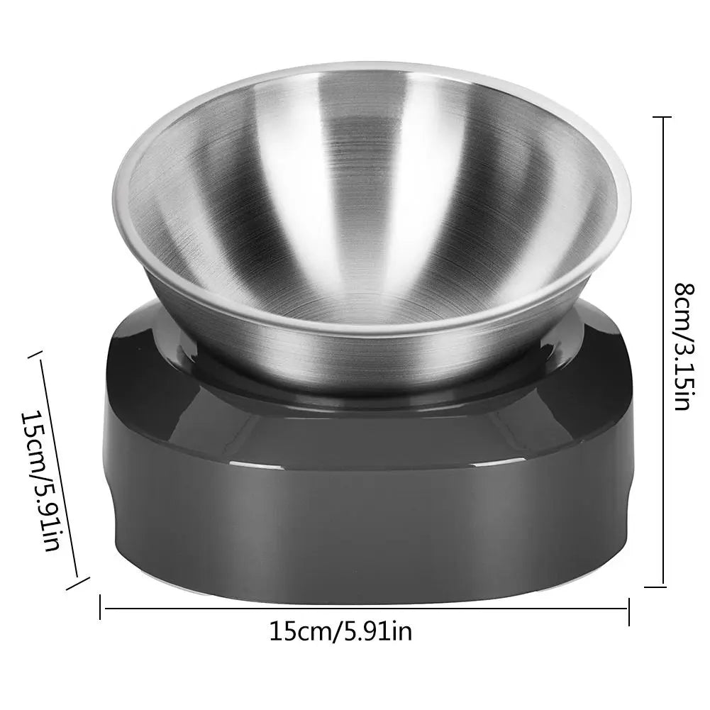 Easy-clean elevated cat bowl system. Double stainless steel dishes for food, water, and hygiene.