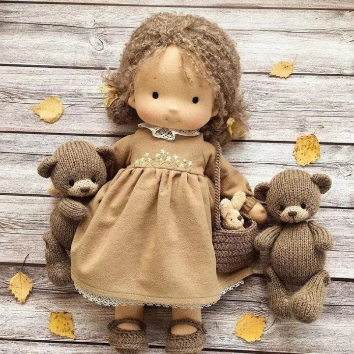 Emma Waldorf doll in a cute fabric box, perfect kids gift