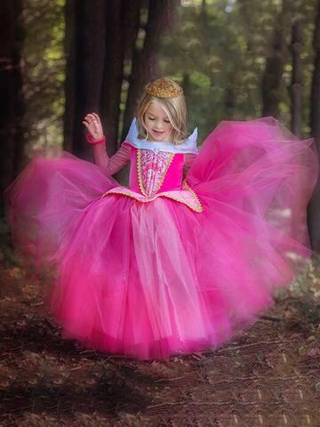 Beautiful children's princess fairy tale dress, a charming outfit for dress-up, birthdays, and imaginative play.