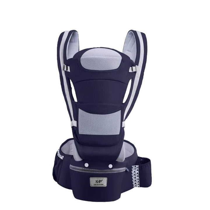 Adjustable baby carrier with breathable fabric for comfortable toddler use