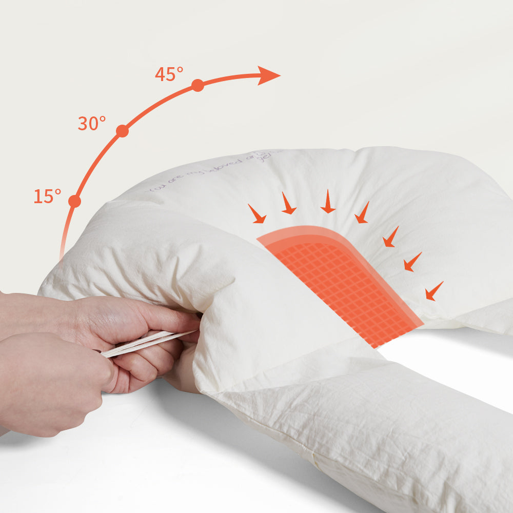 Travel-friendly ergonomic baby sleep cushion with antibacterial and safe cuddle features.