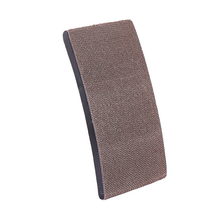 Durable wood cat scratcher with curved design for scratching and lounging