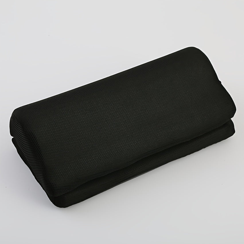Close-up of the plush memory foam on an ergonomic office footrest