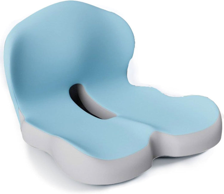 Close-up of the ergonomic seat cushion's memory foam texture