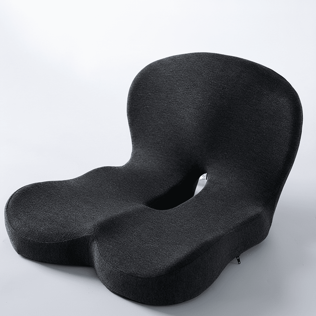 Gel-infused memory foam ergonomic cushion for extra cooling comfort