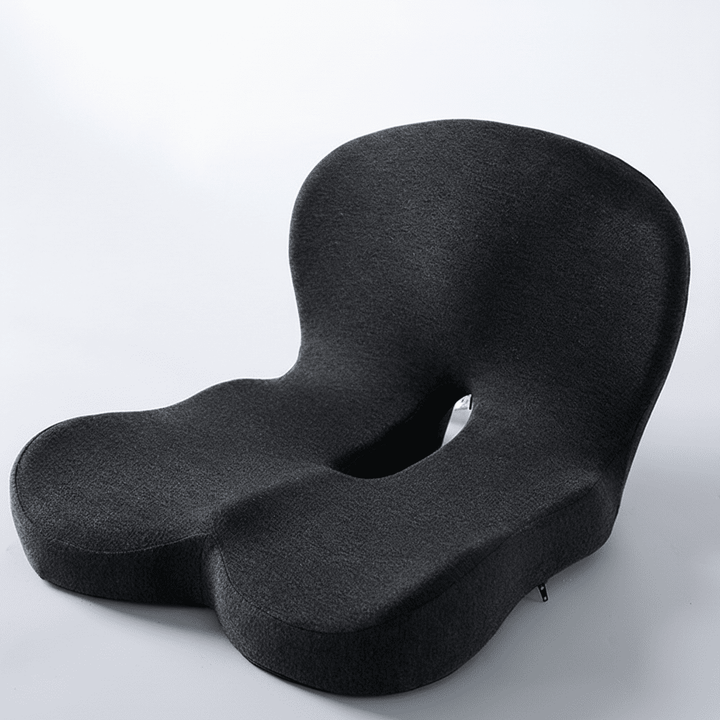 Gel-infused memory foam ergonomic cushion for extra cooling comfort