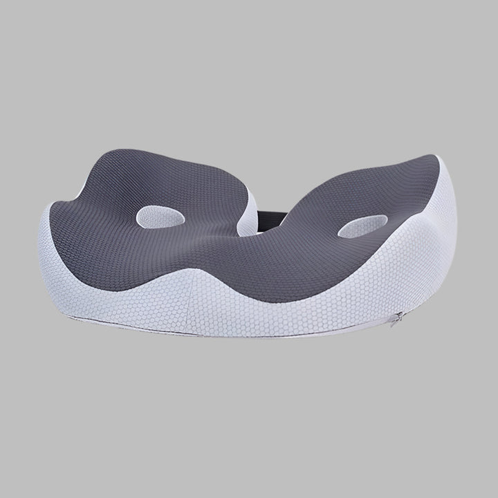Comfortable ergonomic cushion with memory foam for office chairs and car seats.