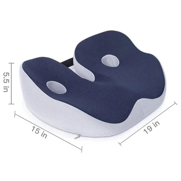 New3 ergonomic seat cushion: memory foam for tailbone pain relief and comfort.
