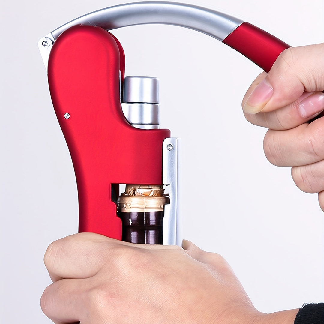 Home kitchen tool: the ergonomic wine opener for quick and safe bottle opening.