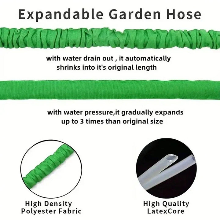 Durable & flexible expandable garden hose, essential for efficient home garden watering.