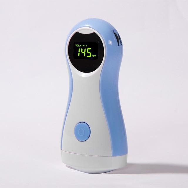 Maternity fetal heartbeat monitor helps expectant parents bond with their baby, listening to early sounds at home.