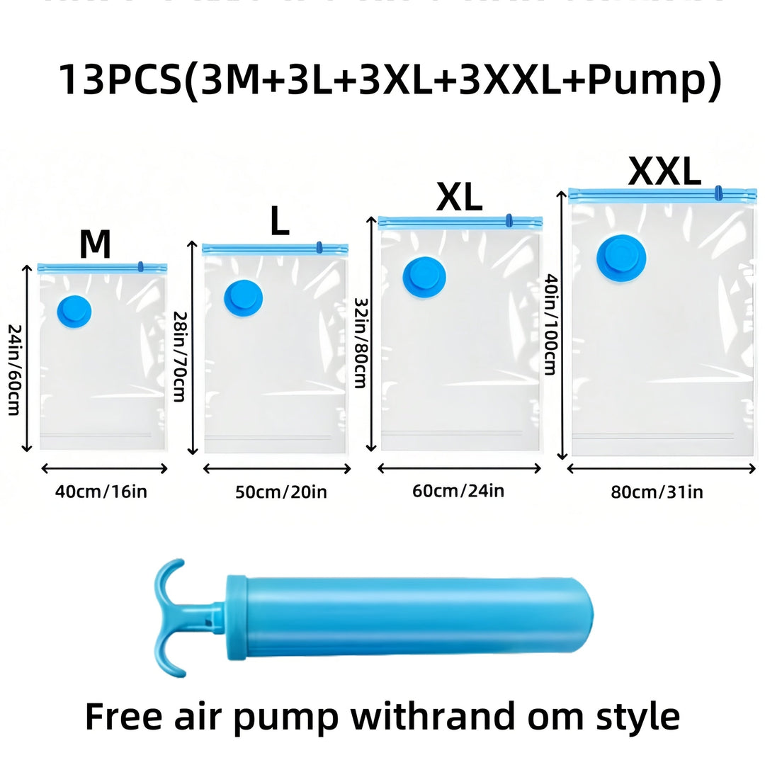 Waterproof material of an extra large vacuum storage bag in use.