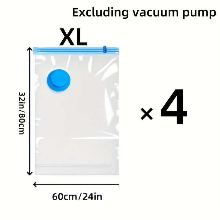 Flat lay of extra large vacuum storage bags ready for use.