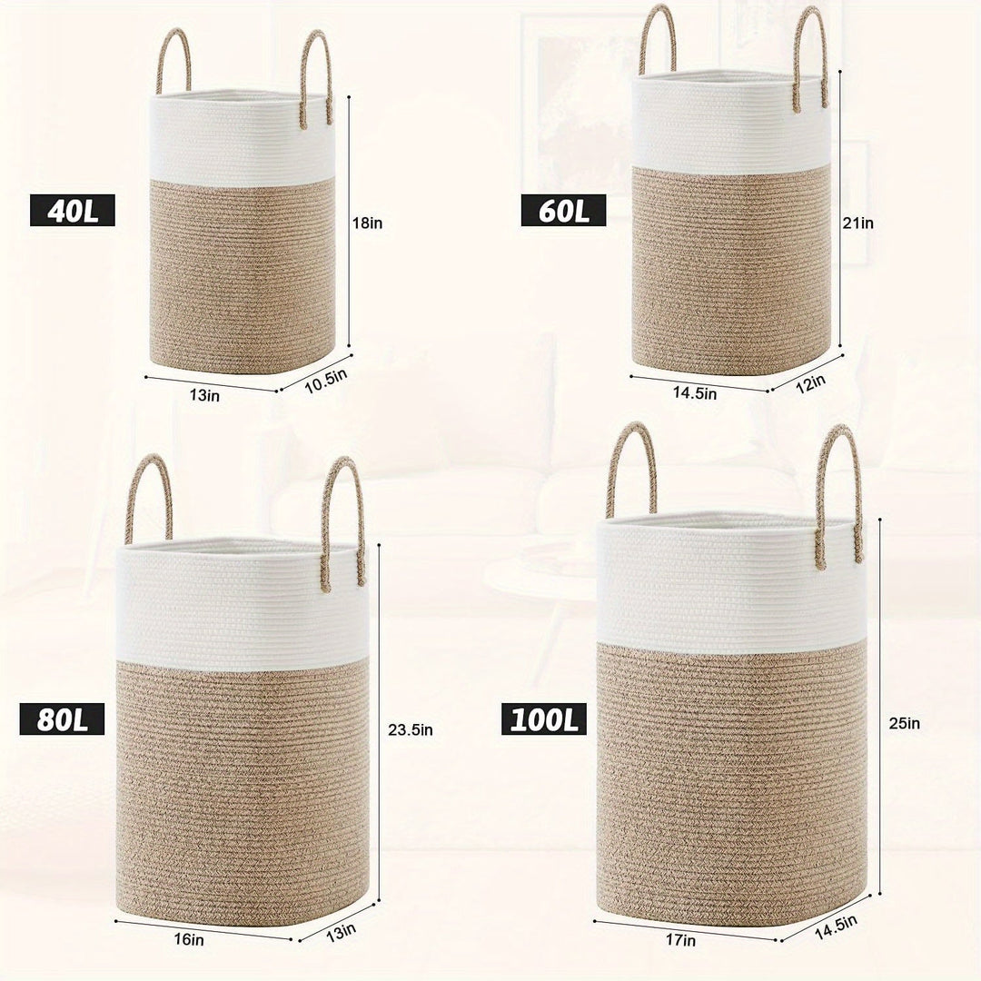 Large capacity laundry basket, ideal for families and bulk storage