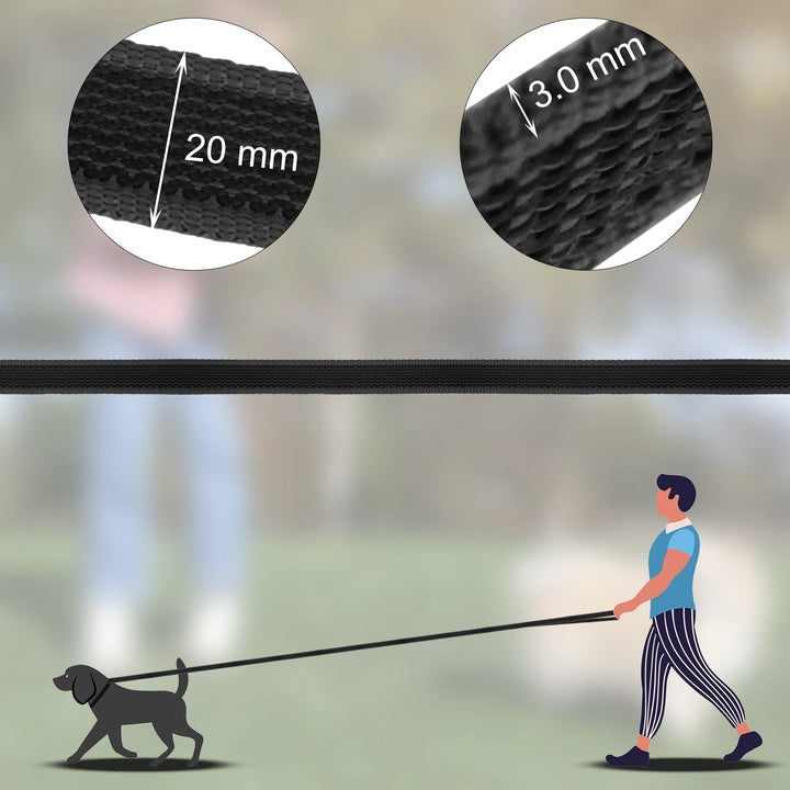 Long dog training lead, waterproof and strong, great for recall practice in any environment.