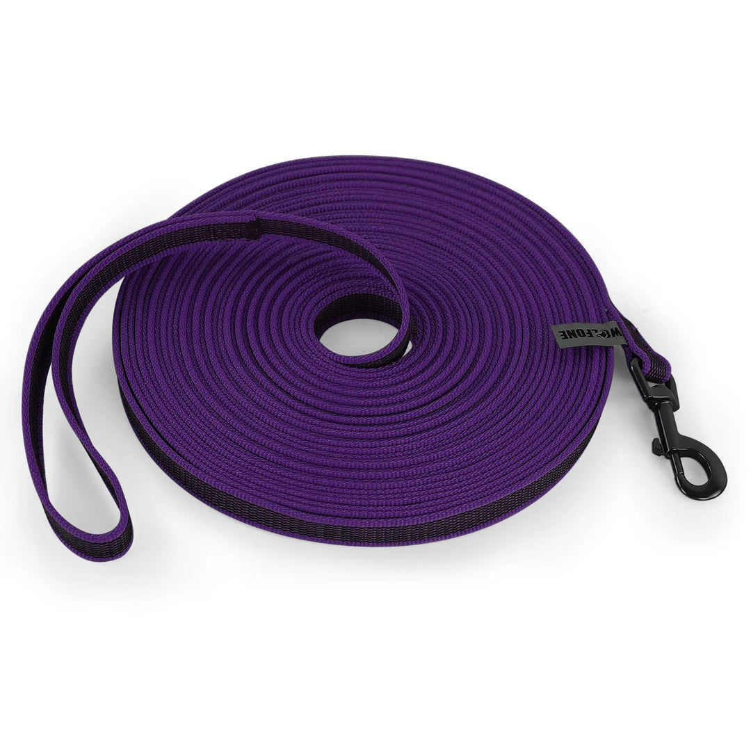 Tangle-free long dog lead, waterproof for easy cleaning, ideal for dog training & adventures.