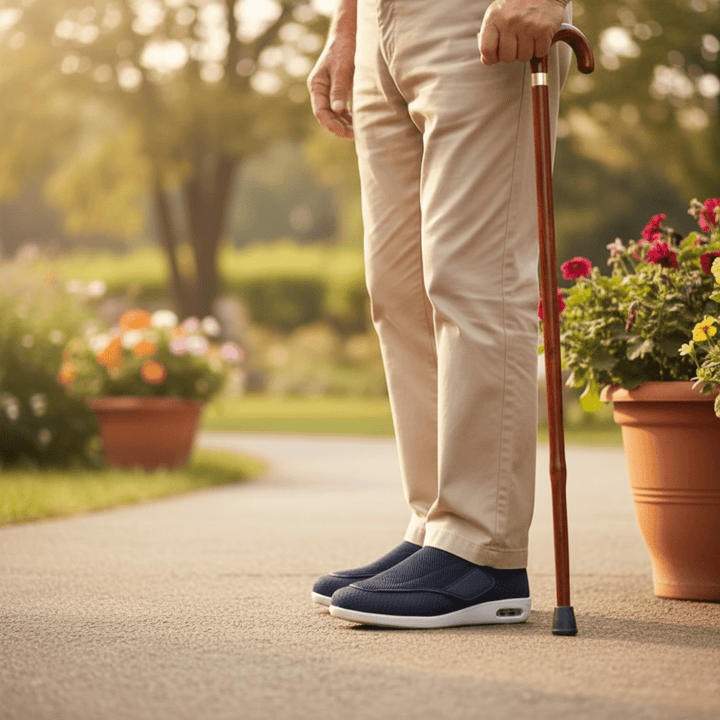 Experience ultimate comfort with these extra wide orthopedic shoes for diabetic individuals.