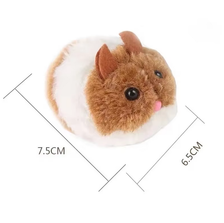Moving electric hamster cat toy, designed for interactive fun and feline enrichment.