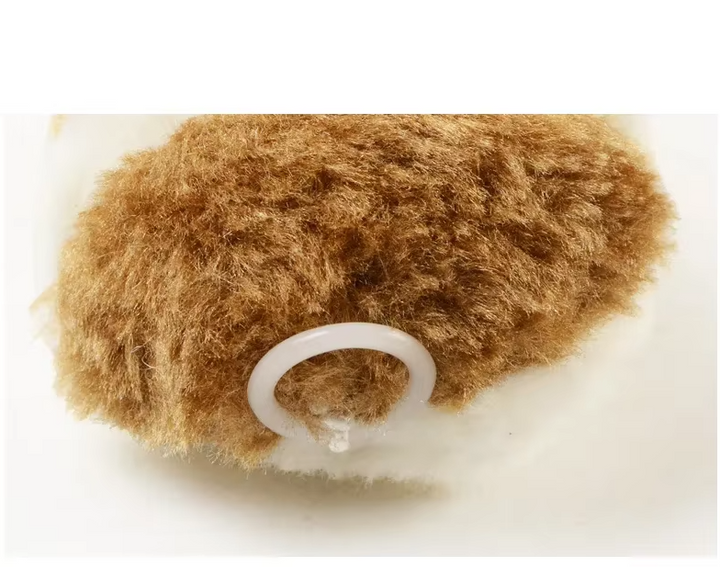 Brown electric plush hamster, an automatic interactive cat toy for stimulating playtime.