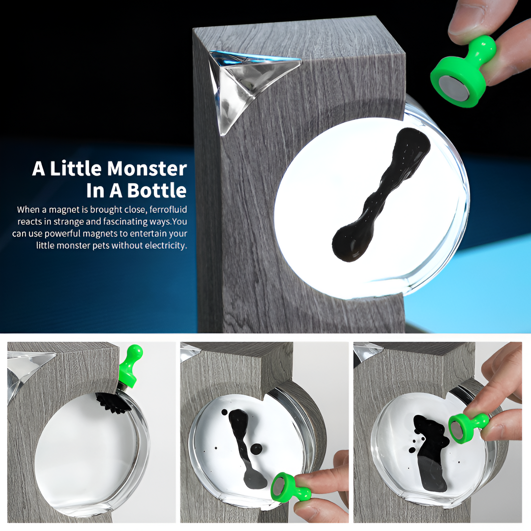 Modern ferrofluid music light visualizer enhancing home decor, an impressive tech gift & interactive display.