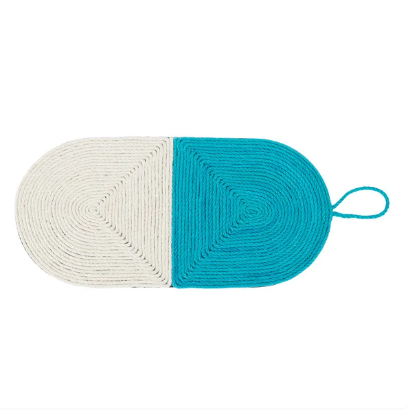 Interactive fish-shaped sisal cat scratcher for claw care & feline enrichment. Saves your furniture.