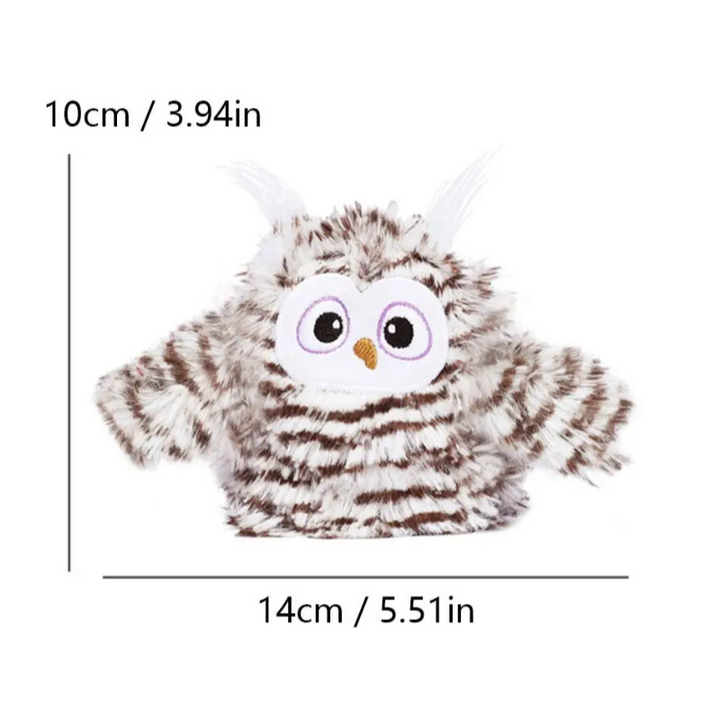Rechargeable FlappyOwl owl toy, a fun cat accessory for endless feline fun