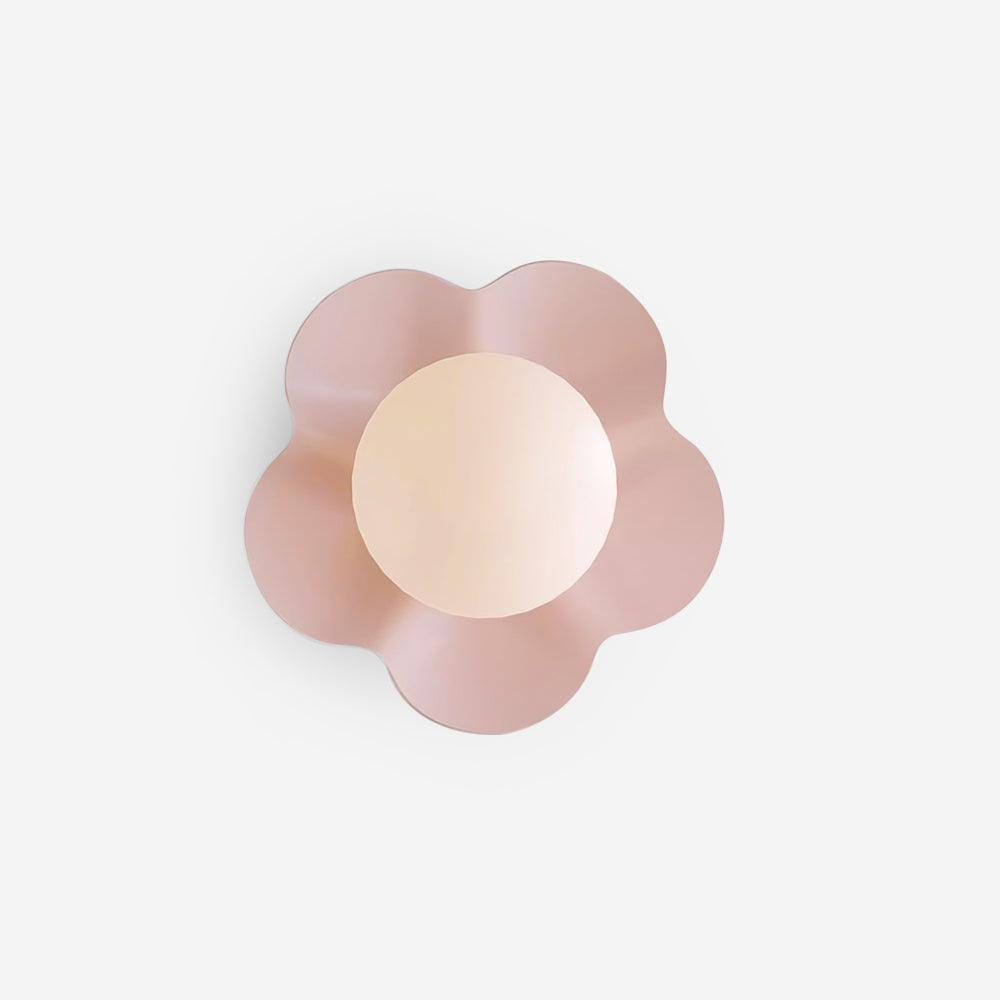 Unique floral glass & resin wall light, providing beautiful indoor illumination.