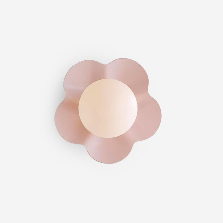 Unique floral glass & resin wall light, providing beautiful indoor illumination.