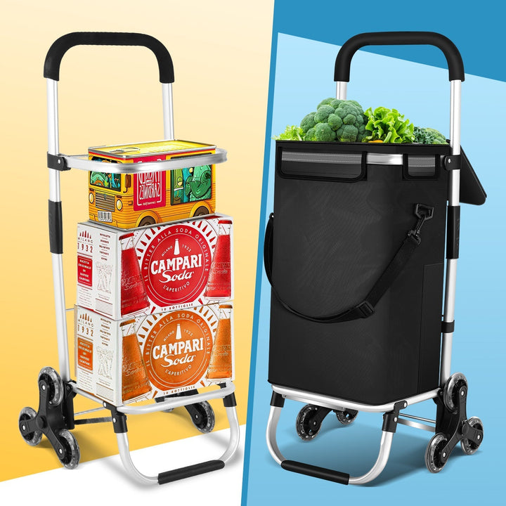 Modern design 40L foldable shopping trolley, a portable rolling cart with smooth, durable wheels.