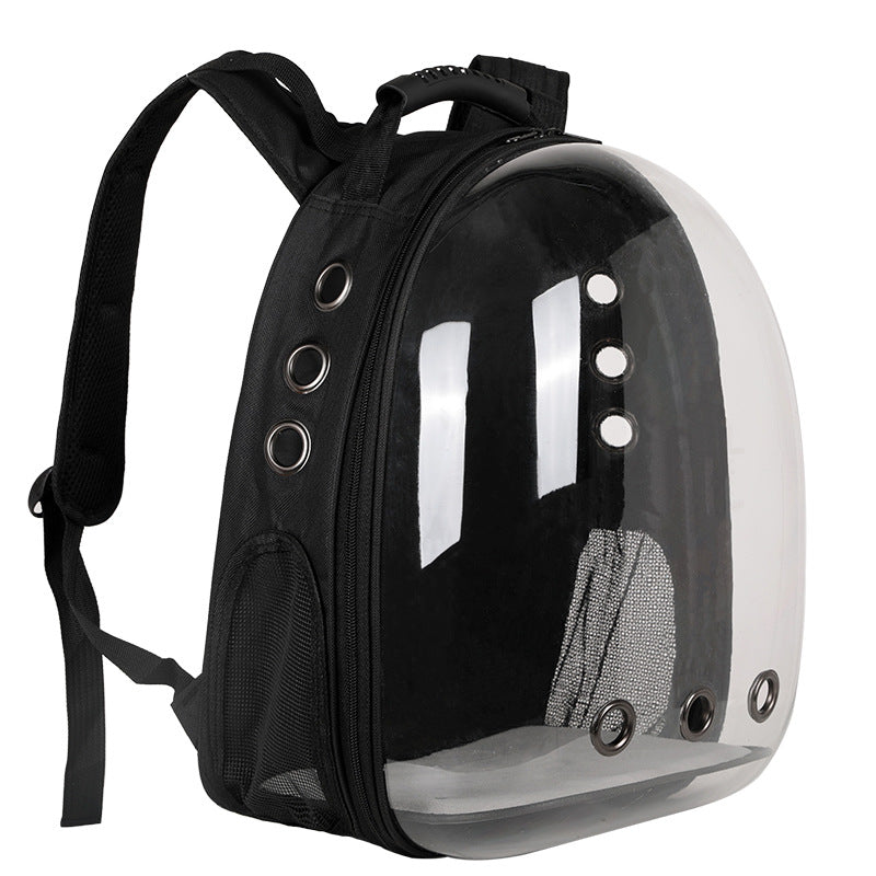Breathable pet travel bag, foldable design for convenient storage & transport.