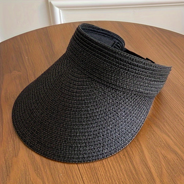 Essential outdoor gear: a foldable wide brim sun visor for women.