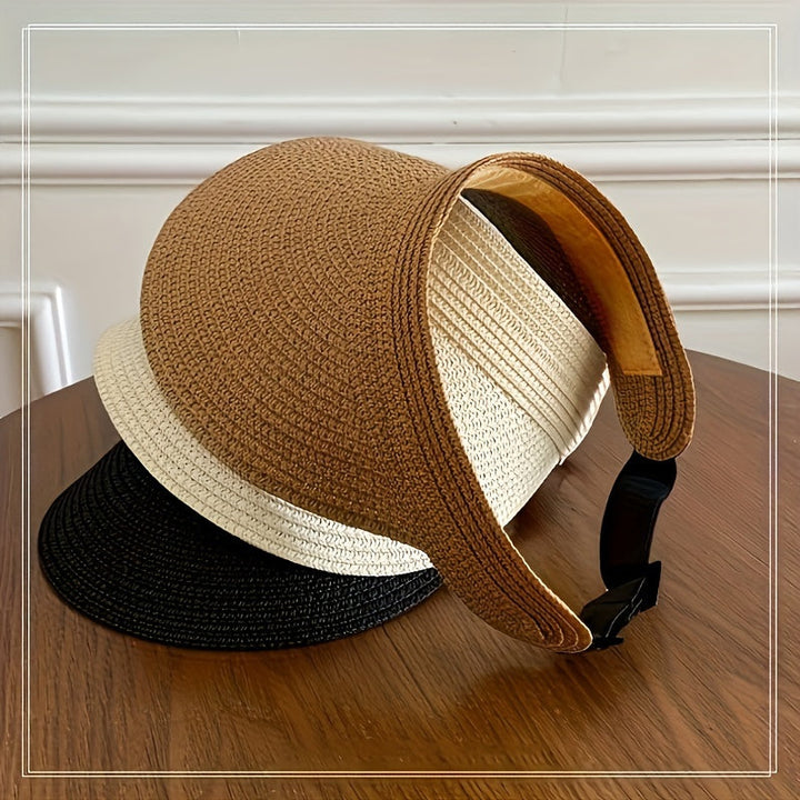 Fashionable foldable wide brim sun hat for women's outdoor adventures.