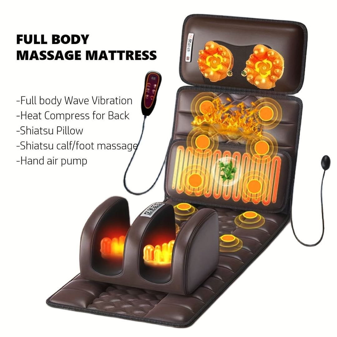Premium full body massage mattress delivering therapeutic vibration for total home relaxation.