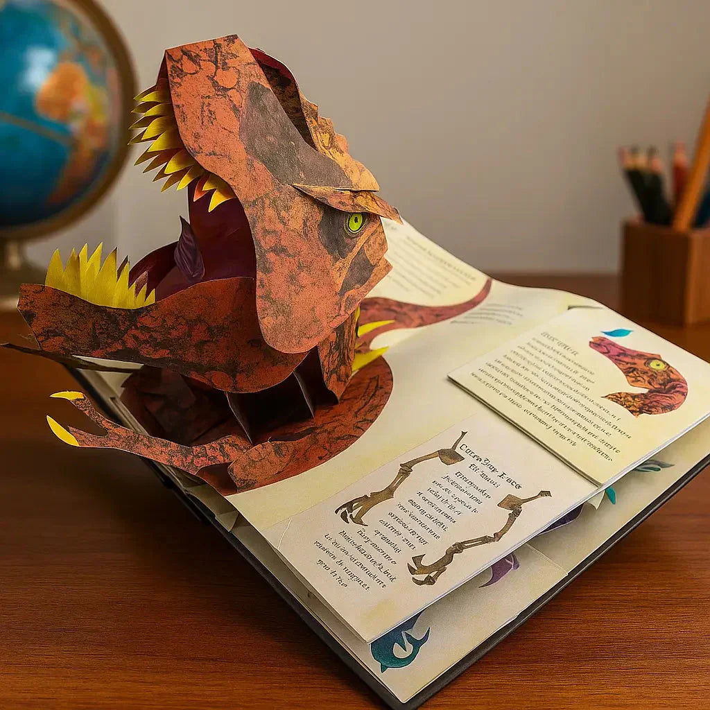 Fun 3D Dinosaur Pop-Up Book for Kids: Engaging paleontological adventure with lifelike prehistoric creatures.