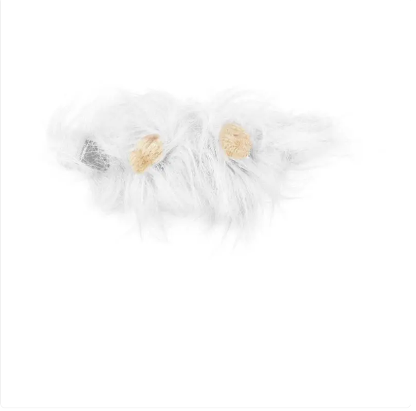 Fluffy cat lion mane wig with pointed ears, transforming your kitty into a tiny wild cat for photos.